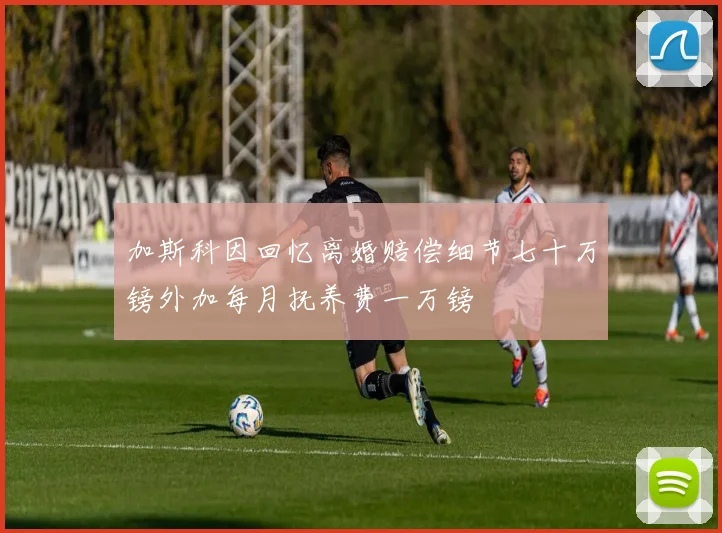 加斯科因回忆离婚赔偿细节七十万镑外加每月抚养费一万镑